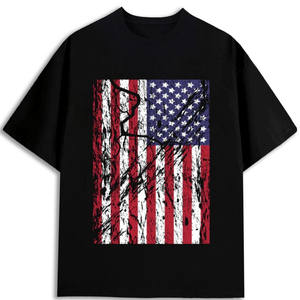 Camiseta para hombre con estampado de la bandera de EE. UU., 100% algodón, 180 g/m², cuello redondo, modelo MBT-442871639 - Product Image 1