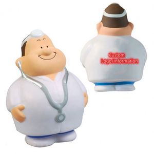 Jouet anti-stress en mousse PU souple personnalisé avec logo imprimé de haute qualité, forme de docteur, promotionnel - Product Image 5