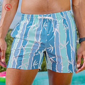 Shorts de bain pour hommes à rayures, extensibles dans quatre directions, pour la plage et le surf, personnalisables – Nouveauté très demandée - Product Image 5
