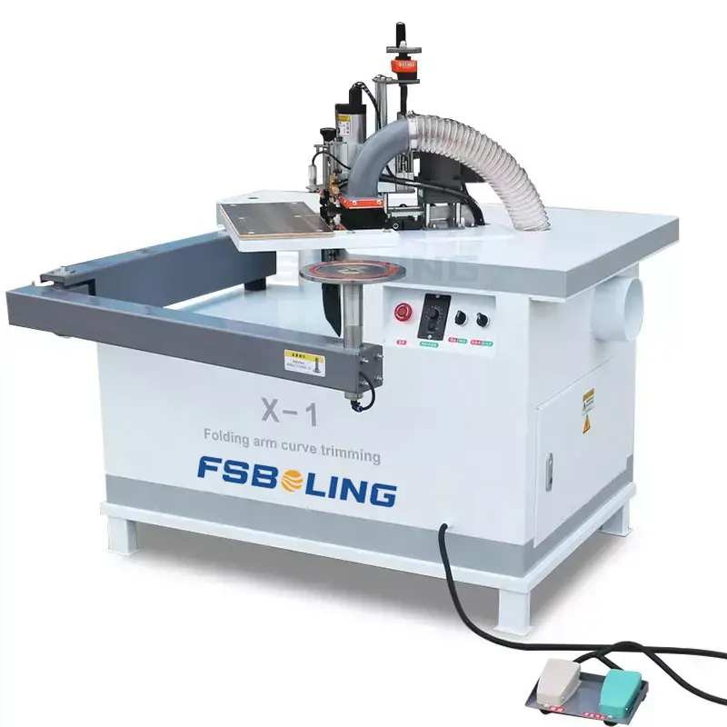 Woodworking machinery curve up and down double motor pvc mdf wood trimming machine