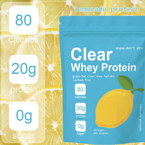 Poudre <span class=keywords><strong>de</strong></span> Protéine <span class=keywords><strong>de</strong></span> Lactosérum au Citron en Gros, 20G <span class=keywords><strong>de</strong></span> Protéines, Prix Usine, Haute Qualité, Croissance Musculaire pour Adultes - Product Image 2