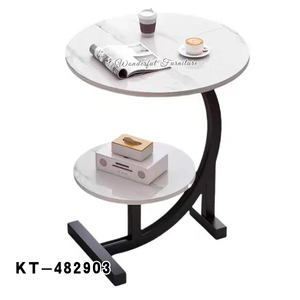<span class=keywords><strong>C</strong></span>-Vormig Smeedijzeren Kleine Salontafel Bijzettafel Minimalistisch Nachtkastje Duurzaam - Product Image 1