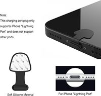Bouchon anti-poussière en silicone anti-perte pour ports Micro USB et Type-C Couverture anti-poussière universelle pour téléphone Protecteur de port de charge pour iPhone