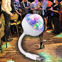 Lumière LED DMX512 IP20 en PVC durable à changement de couleur, type boule de cristal, avec chargeur USB pour effets de scène