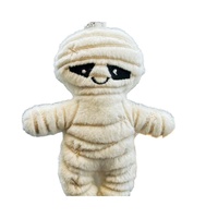 Porte-clés en peluche de dessin animé Mummy et Squelette pour Halloween, mini jouet en peluche d'horreur, breloque de sac, décoration pour fête d'Halloween, vente en gros