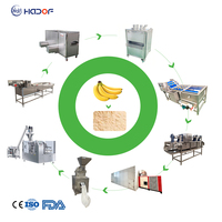 Geavanceerde automatische bananenverwerkingsmachine, hoogcapaciteitslijn voor de productie van bananenmeel en -poeder