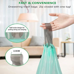 ถุงขยะแบบมีเชือกผูก ราคาถูก ถุงพลาสติกแบบใช้แล้วทิ้ง ราคาขายส่งจากโรงงานโดยตรง - Product Image 4