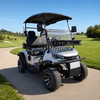 Voiturette de golf électrique Fleet Yard 2, 4 ou 6 places, moteur AC 72V 7.5KW, batterie au lithium, pour utilisation quotidienne, avec cordon de charge et support