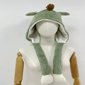 JSMANA – casquette d'hiver pour bébé fille, design personnalisé, mignon, dessin animé, dinosaure vert, chapeau pour enfants, 2022