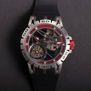 Montre mécanique automatique squelette de luxe avec tourbillon, boîtier en titane, 45 mm, montre haut de gamme pour homme - Product Image 4