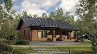 Maison en panneaux sandwich à ossature acier, design moderne, étanche et isolée, unité modulaire pour logement secondaire, hôtel, glamping, complexe hôtelier