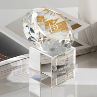 Trophée d'anniversaire en cristal K9, style Fashion Crystal Diamond Awards, pour concours de beauté et de coiffure
