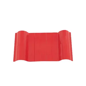 Feuille de toiture ondulée en plastique PVC ASA rouge Tuile ignifuge de style design industriel UPVC pour toit d'entrepôt Colombie