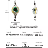 Lampe de pêche LED intelligente en forme d'œil de poisson, 2,6 g, prix d'usine, lumière de pêche profonde