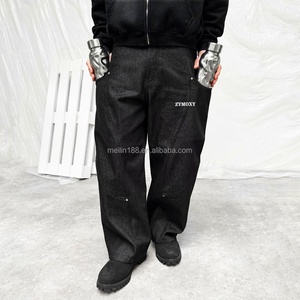 Jeans de Mezclilla Japonesa Original de Alta Calidad, Estilo Streetwear, Personalizados, Negros, Holgados, para Hombre - Product Image 2