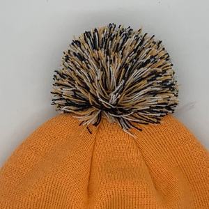 Chapeau d'hiver personnalisé de luxe pour hommes et femmes, <span class=keywords><strong>bonnet</strong></span> en tricot bicolore, broderie 3D, <span class=keywords><strong>pompon</strong></span>, logo personnalisé, plage et affaires - Product Image 6
