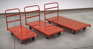 Промышленный грузовой перевозчик с тяжелой загрузкой, стальная тележка, ручная тележка - Product Image 2