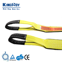 KINGROY 8t Gri Düz 6:1/7:1 Gözlü Kaldırma Kayışları Ağır Hizmet Tipi Polyester Dokuma Askı CE Sertifikalı EN Standardı 5mm Kalınlıkta