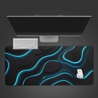 Mousepad Gaming Topografi Besar Anti Air Berkualitas Tinggi, Alas Mouse Karet Komputer dengan Tepi Jahitan Tahan Lama, Pabrik Kustom