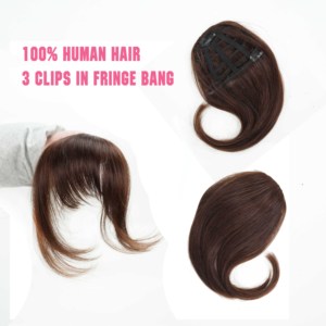 Frange en cheveux humains naturels en gros pour femmes, postiche invisible style français 3D, perruque à franges aériennes, clip style américain - Product Image 2