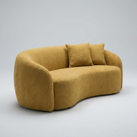 Sofá de Espuma Curvo sin Estructura de Estilo Nórdico, Sellado al Vacío, Disponible en Varios Tamaños. Ideal para espacios pequeños.