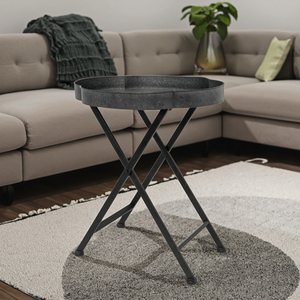 <span class=keywords><strong>Table</strong></span> basse moderne à <span class=keywords><strong>plateau</strong></span> galvanisé avec cadre en métal <span class=keywords><strong>noir</strong></span> pour salon chambre à coucher salle à manger villas hôtels appartements - Product Image 4
