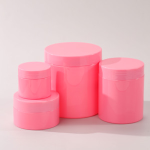 100ml 120ml 150ml 200ml 250ml Stoples Plastik Pink Mulut Lebar untuk Perawatan Kulit, Lulur Tubuh, Krim, Kondisioner dengan Tutup Rose Gold - Product Image 4