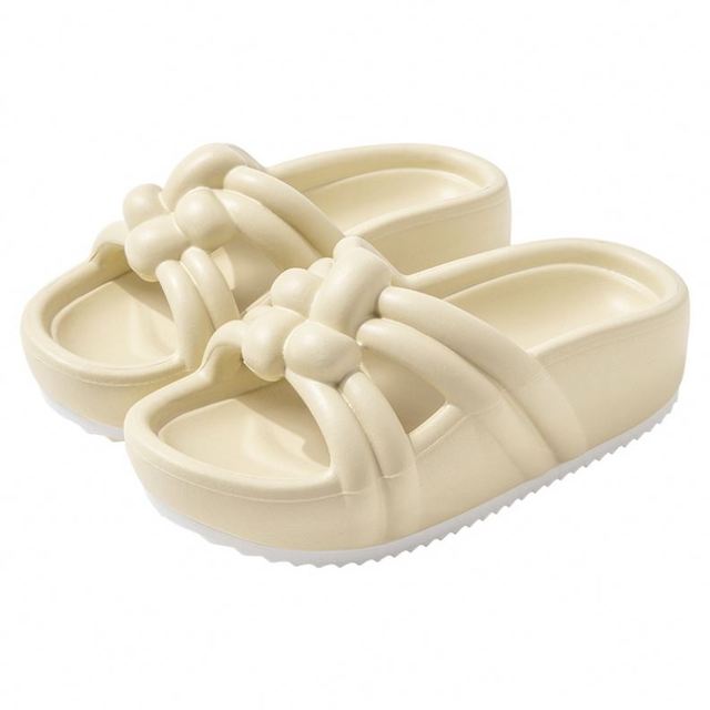 Summer Breathable Fashion Trend EVA Thick Platform Anti-Slippery Open Toe Beach Indoor Outdoor Women Slides