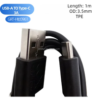 Kabel pengisi daya Cepat tipe C, USB-A tahan lama 1M 3A Empat core Data kecepatan tinggi untuk Android HTC