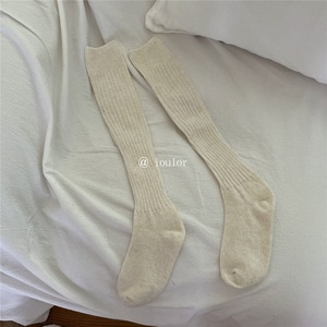 Chaussettes <span class=keywords><strong>en</strong></span> laine IOULOR pour <span class=keywords><strong>femme</strong></span>, style japonais, hauteur genou, couleur café, épaisses, double tricot, vente <span class=keywords><strong>en</strong></span> gros - Product Image 6
