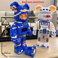 Usine directe chinoise vendre des jouets éducatifs modèle Couple Bearbrick jouets ensemble de blocs de construction