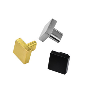 Square Zinc Alloy Drawer Handle <b>Black</b> Gold Silver European Style Durable <b>Knob</b> 232 - Product Image 5