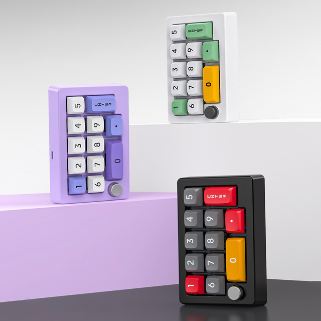 K808 RGB 13 Keys Wired Keypad Hot Swap RGB Small Mumeric Gaming Mechanical Keyboard With Knob