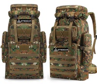 Sac à dos tactique d'extérieur transfrontalier BPL45 N5, camouflage unisexe, Oxford 600D, fermeture éclair, imperméable, randonnée, camping, voyage