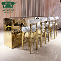 Club Furniture Mostrador de recepción de acero inoxidable Mostrador de Bar Moderno