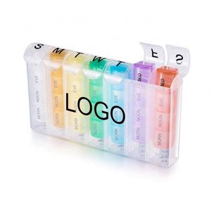 Boîte à pilules quotidienne en PP avec logo personnalisé, 28 compartiments, organisateur hebdomadaire 7 jours, distributeur de pilules amovible, organisateur de pilules en plastique très vendu - Product Image 1