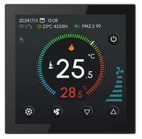 Thermostat de ventilo-convecteur HYT001AC à 3 vitesses, écran tactile, programmable hebdomadaire, contrôleur de température ambiante, compatible avec Tuya