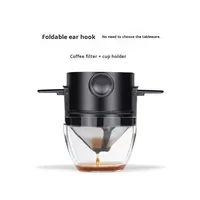 Infuseurs à café et à thé réutilisables en acier inoxydable, filtre à café pliable portable pour le camping et les voyages