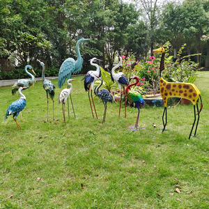 Sculptures d'oiseaux de Noël en métal en gros, grandes décorations de <span class=keywords><strong>jardin</strong></span>, style Art Déco, faites à la main, finition peinte imperméable, ornements de <span class=keywords><strong>jardin</strong></span> sur mesure - Product Image 1