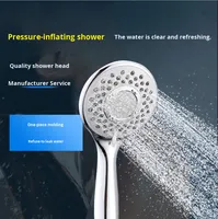 Pommeau de douche mural chromé 1,8 GPM, design moderne, jet pressurisé, sortie unique, style américain