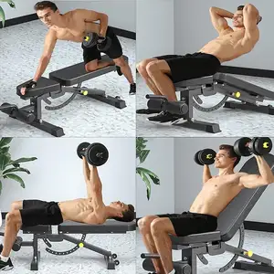 Gewichtsbank Verstelbaar Opvouwbaar, Multifunctioneel Gewichthefbed, Bankpersrek Met Beenverlenging Voor Full-Body Workout