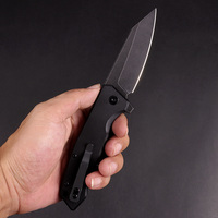 Couteau de poche pliant robuste en acier D2 avec manche G10, couteau de chasse d'extérieur avec clip de poche, outil de survie EDC pour le dressage sur le terrain