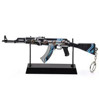 Популярная модель 18 см: брелок-модель пистолета AK-47 Vulcan в игровом стиле, из цинкового сплава, металлическая аниме-игрушка