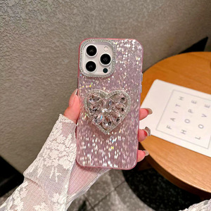 Bling Rhinestone Heart <span class=keywords><strong>Pop</strong></span> - <span class=keywords><strong>Socket</strong></span> Phone <span class=keywords><strong>Case</strong></span> para <span class=keywords><strong>iPhone</strong></span> 16 15 14 13 12 <span class=keywords><strong>Pro</strong></span> Max Sparkly Glitter Cover - Product Image 6