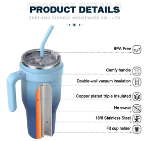 <strong>2026</strong> Brand <strong>New</strong> <strong>Product</strong> 40OZ Tumblers Adventure Custom Logo Stainless Steel Vacuum Mug With Handle and Straw for Back to School - Product Image 5