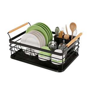 Égouttoir à bols et baguettes multifonctionnel en métal, design moderne et simple, pour rangement de bols et assiettes, organisateur de comptoir et d'évier - Product Image 5