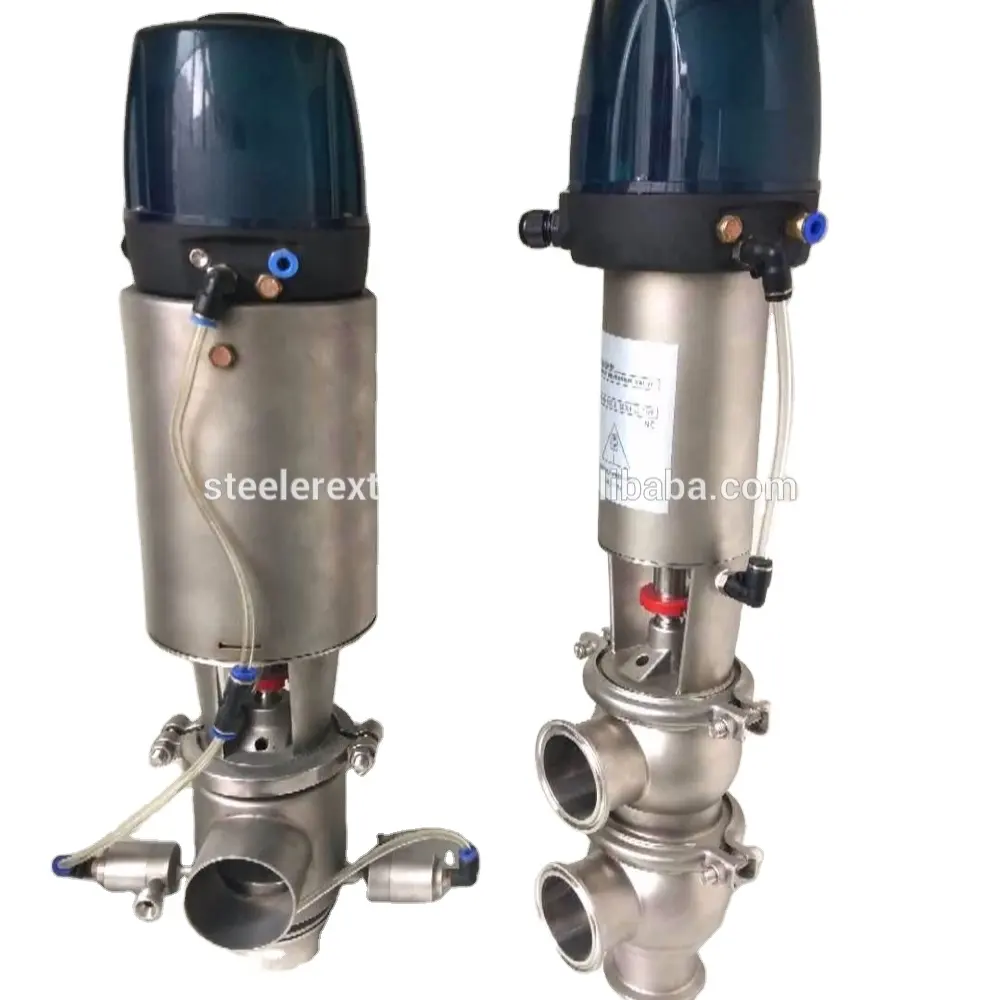 Vanne pneumatique sanitaire en acier inoxydable, régulateur de débit inversée avec valve de changement de valve, livraison gratuite, SS304/316L