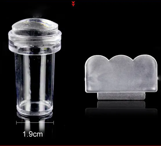 Tampon à ongles en silicone transparent, pour le nail art, personnalisé, professionnel
