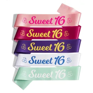 Sweet 16 Birthday Sash Happy 16th Birthday Party Decoration Party Favors for Birthday Girls