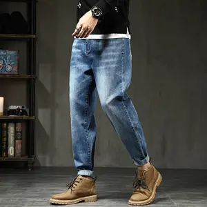 Factory Fashion Design Casual Pants Surplus Stock Lot Men Jean Denim Material Blue Jeans For Men